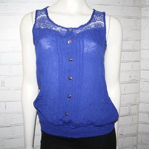 Beautiful royal blue MINE blouse Size Medium